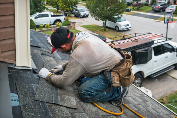 Professional Roof Installation technician working in Triangle, VA